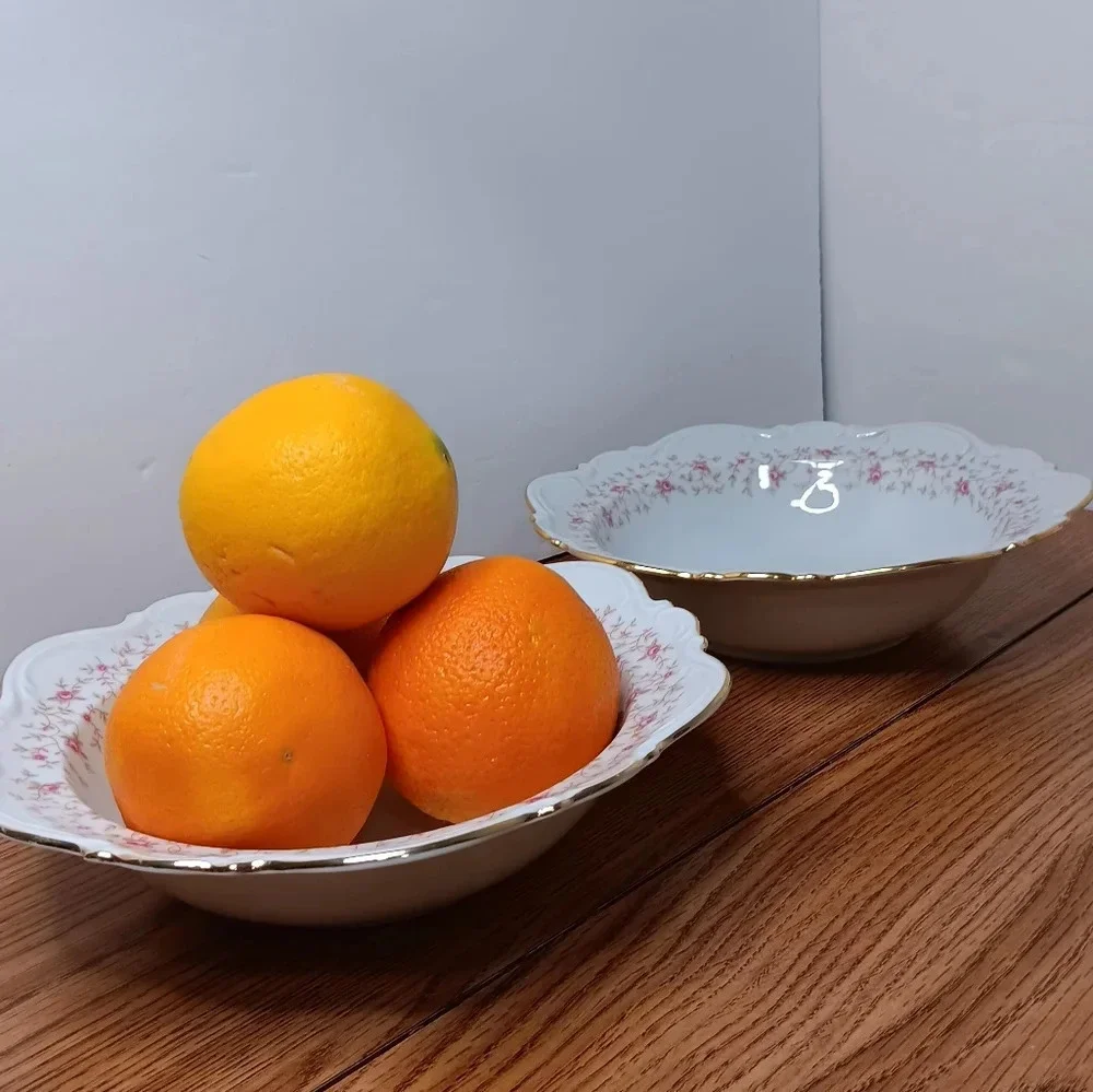 2 Mitterteich Bavaria deep plates, made in Germany.